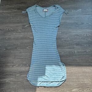 Saturday Sunday Anthropologie Striped Ribbed Dress M Bohemian Effortless Relaxed